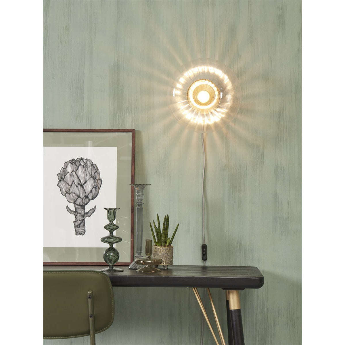 It's about RoMi Wandlamp Brussels goud / transparant