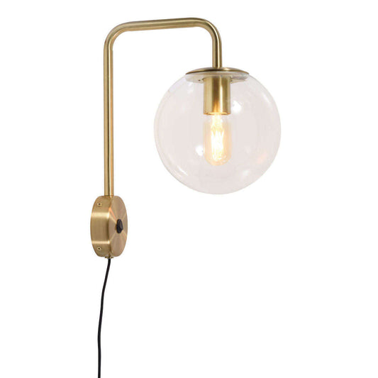 It's about RoMi Wandlamp ijzer / glas Warsaw goud