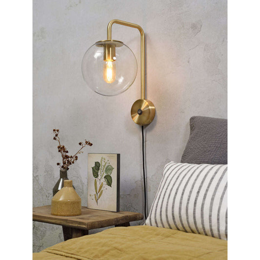 It's about RoMi Wandlamp ijzer / glas Warsaw goud