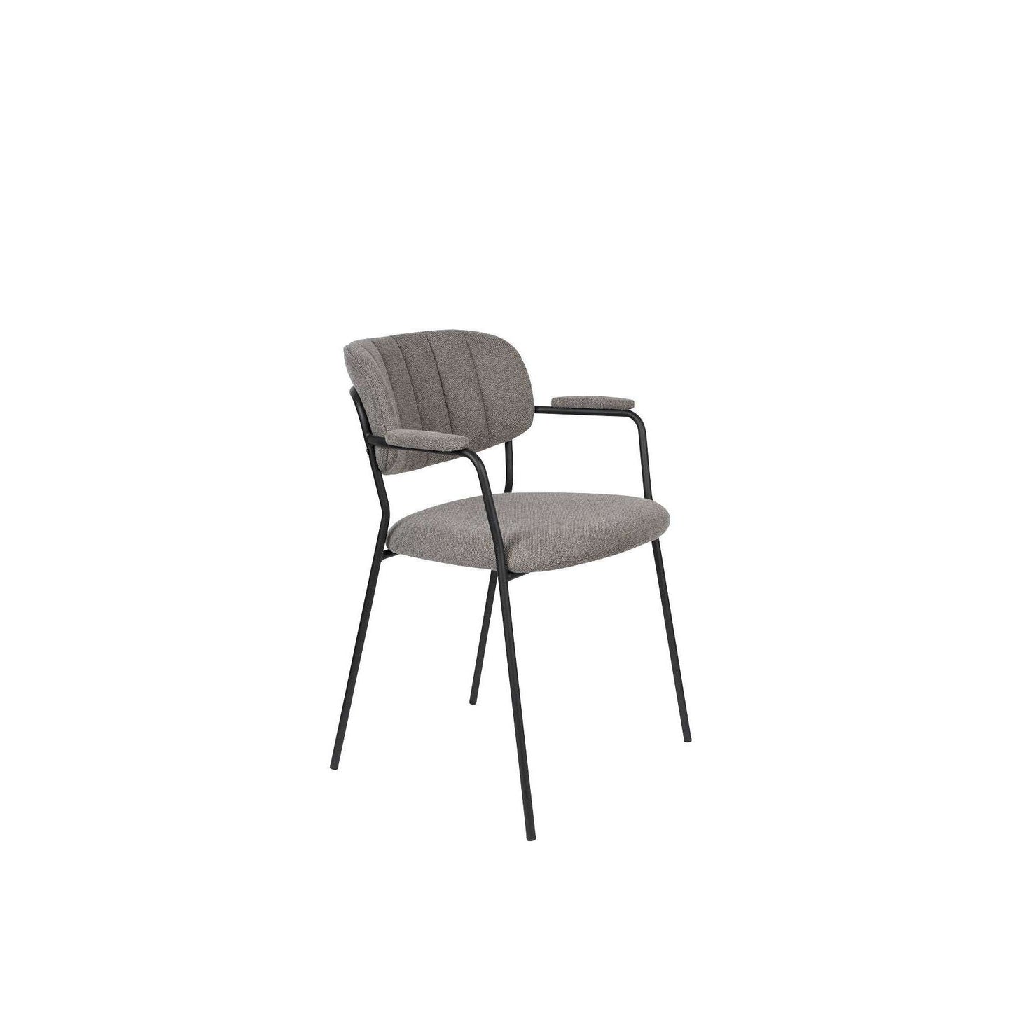 Staerkk stoel met armleuningen jolien zwart/grijs 56 x 60,5 x 78 cm