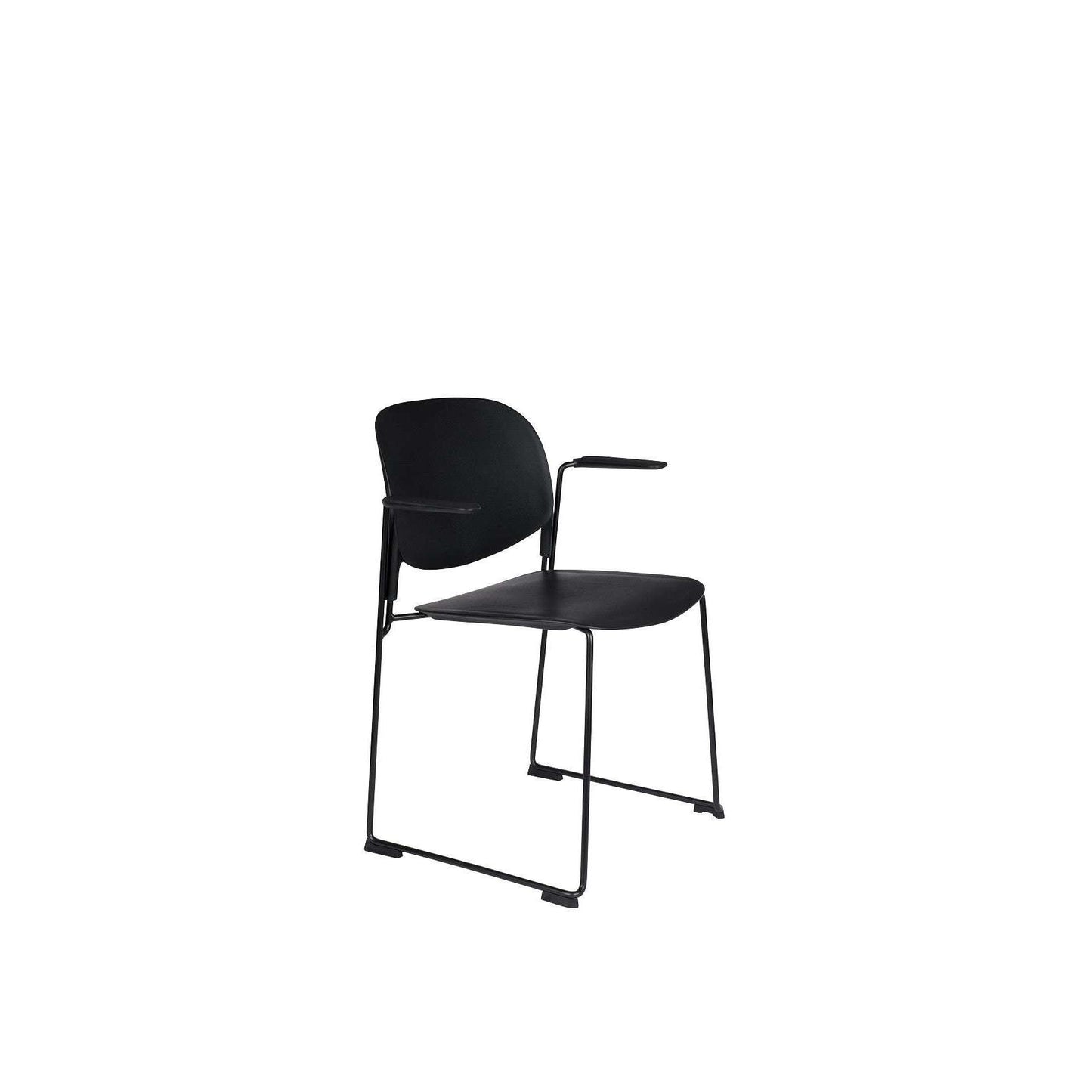 Staerkk stoel met armleuningen stacks zwart 53 x 63,5 x 80,5 cm