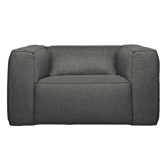 WOOOD Exclusive Bean fauteuil inclusief kussen midden grijs