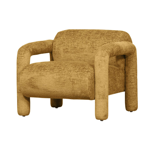 WOOOD Exclusive Lenny fauteuil grove textuur gold/yellow