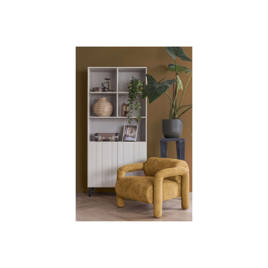 WOOOD Exclusive Lenny fauteuil grove textuur gold/yellow