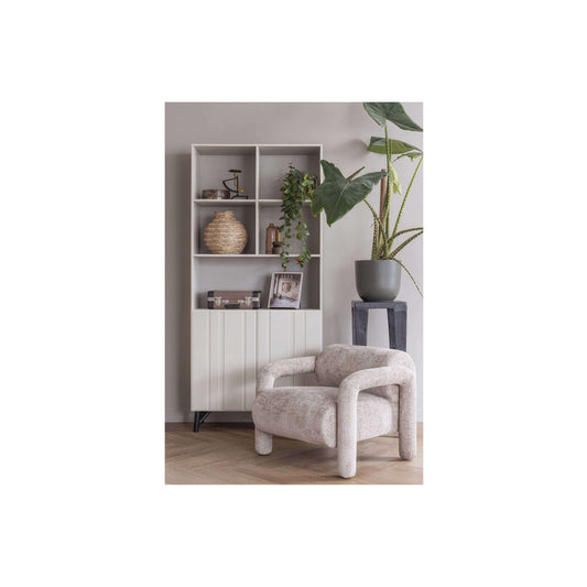 WOOOD Exclusive Lenny fauteuil grove textuur sand