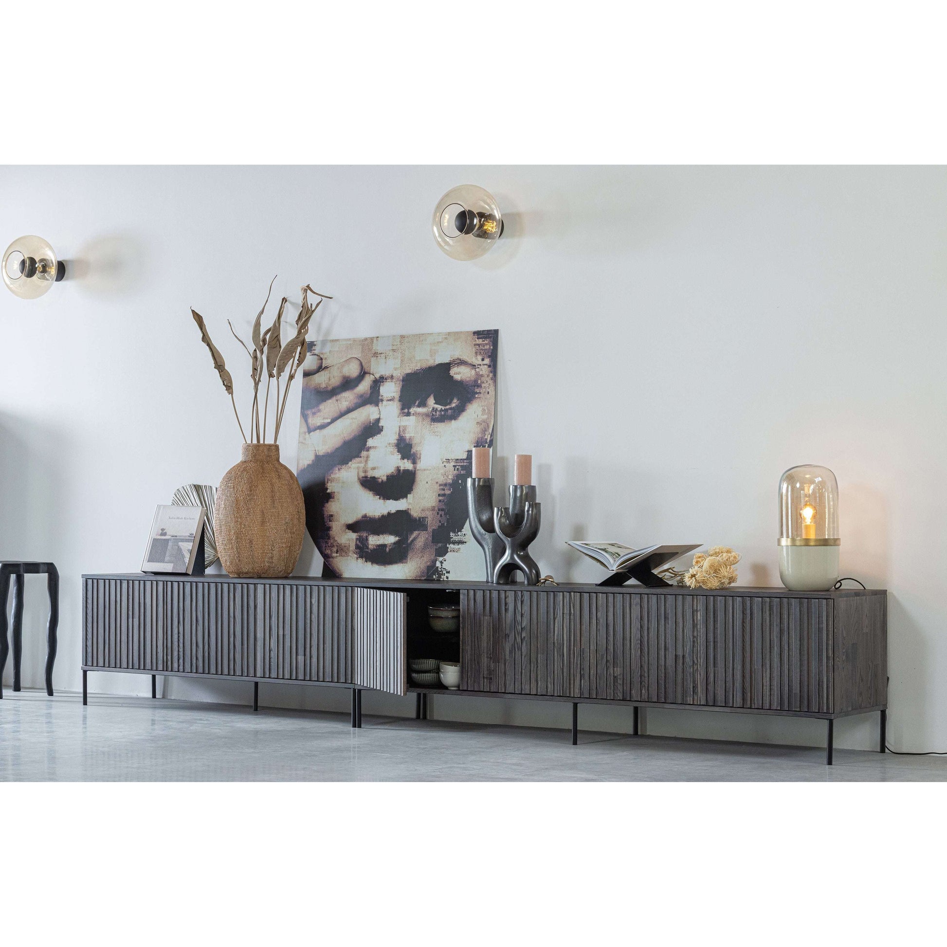 WOOOD Exclusive New gravure tv meubel bruin – Selinni