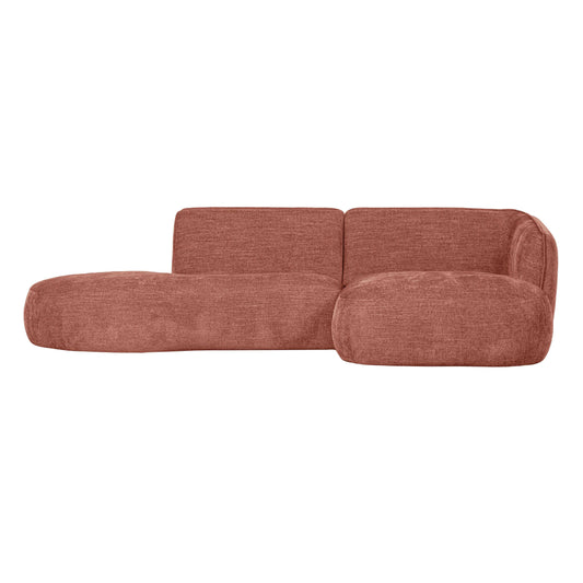 WOOOD Exclusive Polly bank chaise longue rechts roze