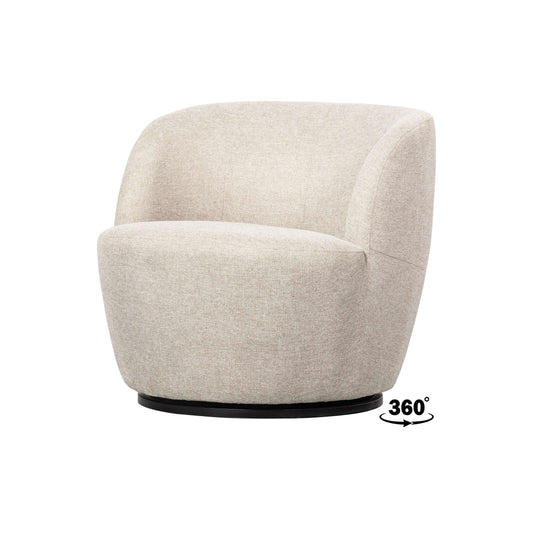 WOOOD Exclusive Serra draaifauteuil off white