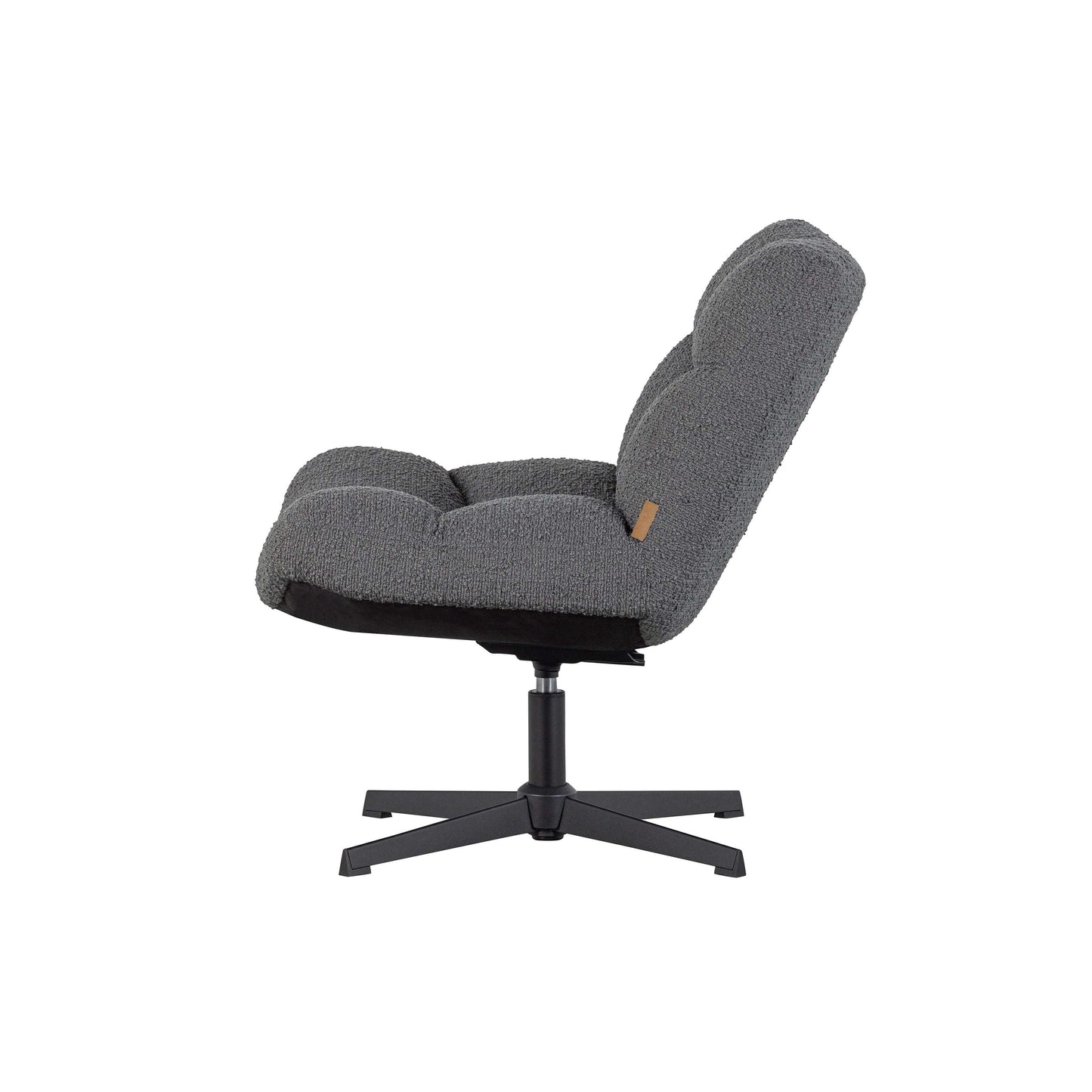 WOOOD Exclusive Vinny draaifauteuil boucle antraciet