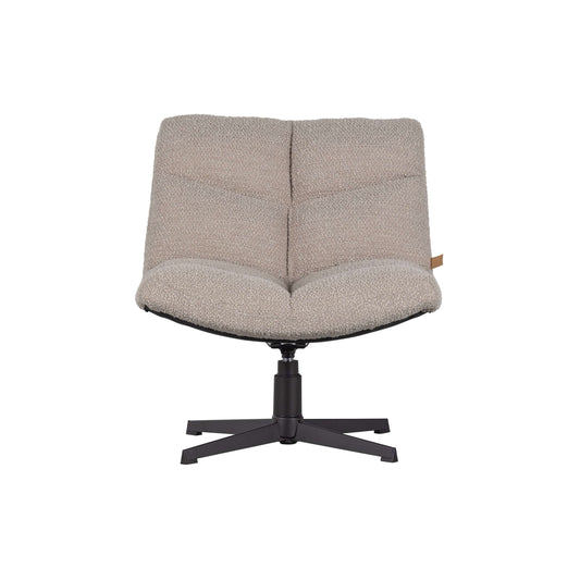 WOOOD Exclusive Vinny draaifauteuil boucle zand