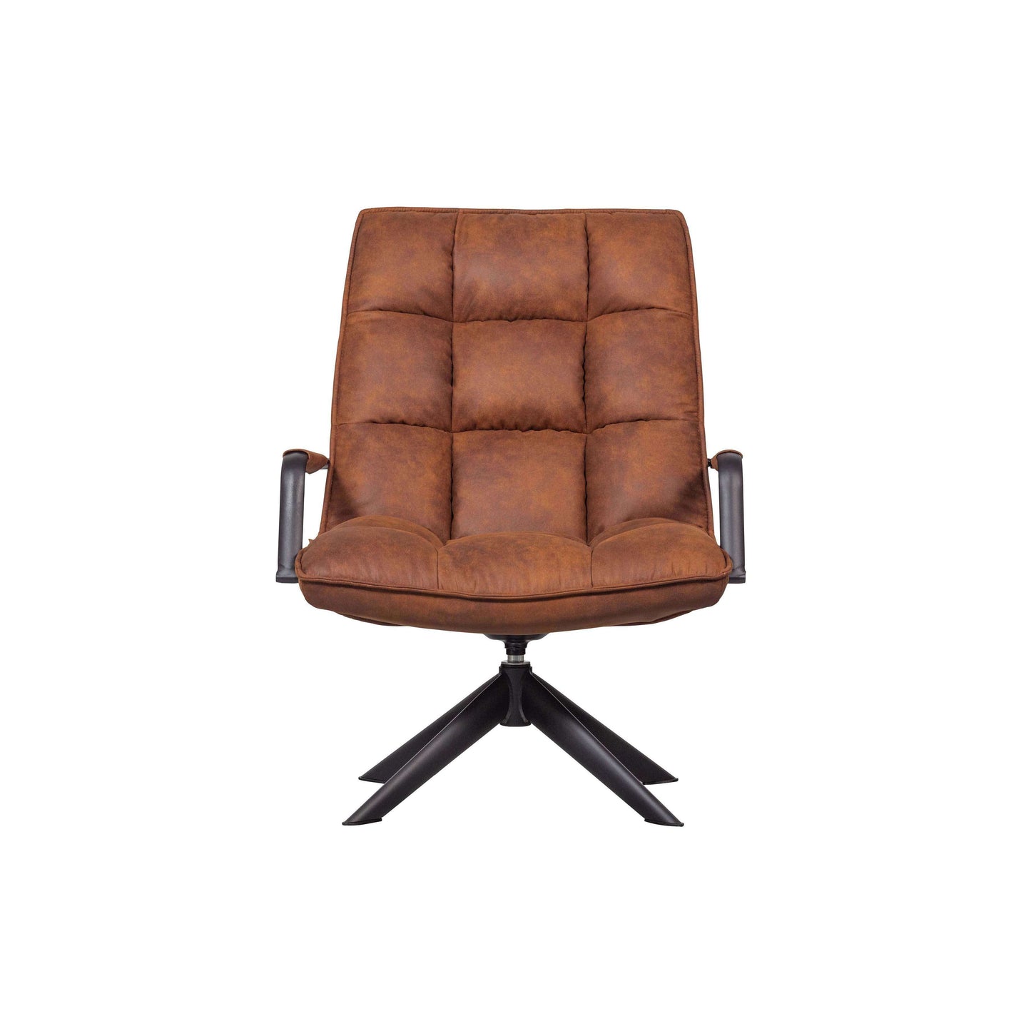 WOOOD Jouke draaifauteuil met armleuning cognac