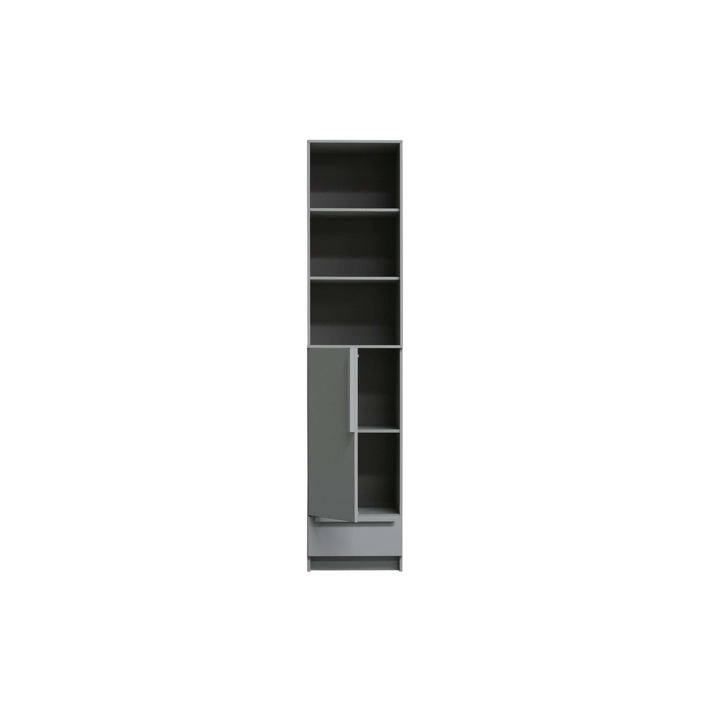 WOOOD Pure 1-deurs legkast met splitdeur concrete grey