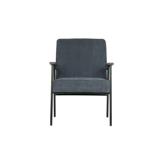 WOOOD Sally fauteuil staal blauw