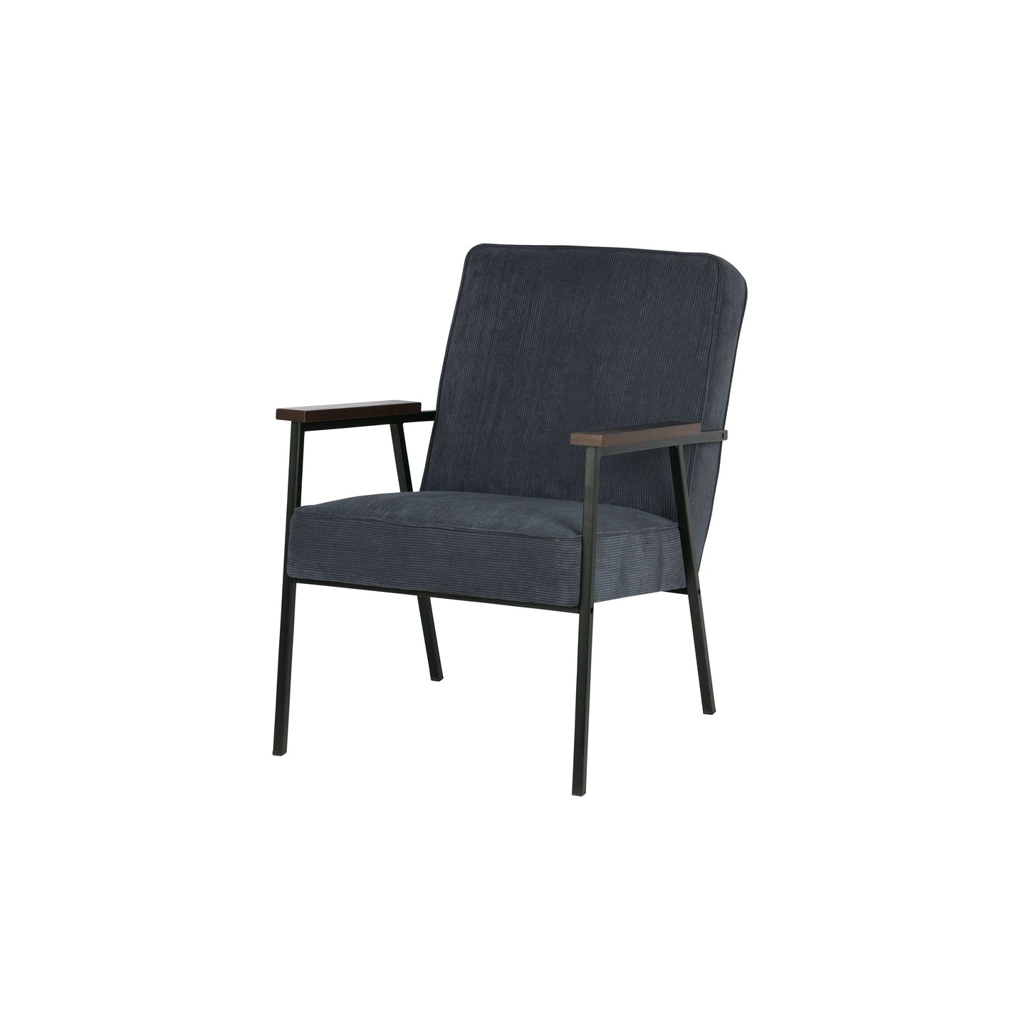 WOOOD Sally fauteuil staal blauw