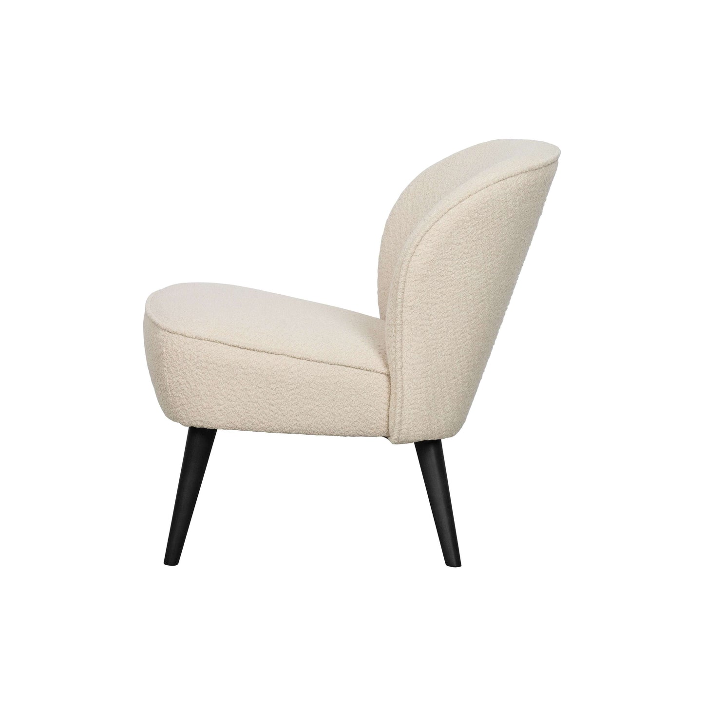 WOOOD Sara fauteuil boucle wit
