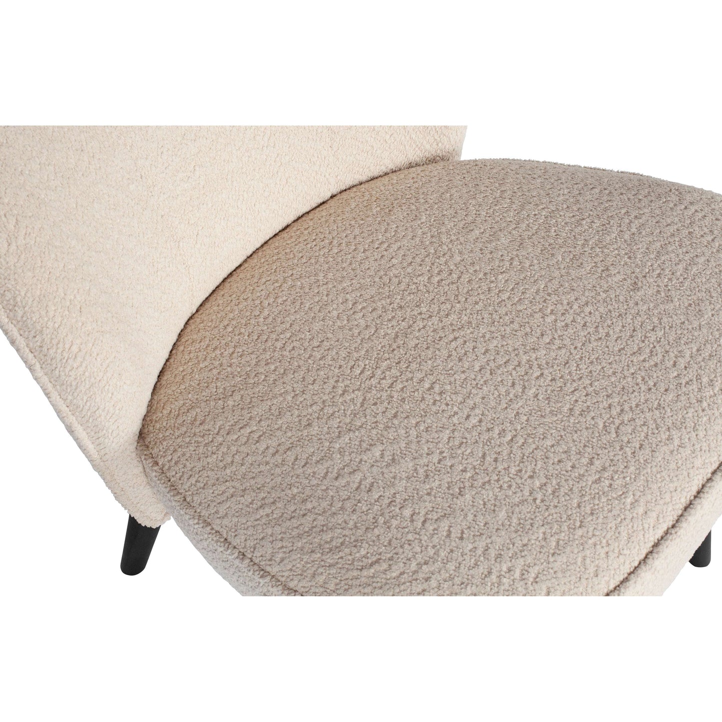 WOOOD Sara fauteuil boucle wit