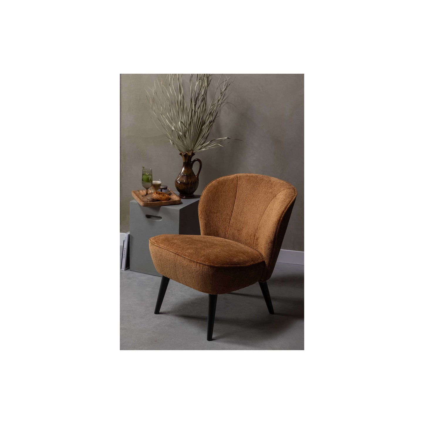 WOOOD Sara fauteuil cognac