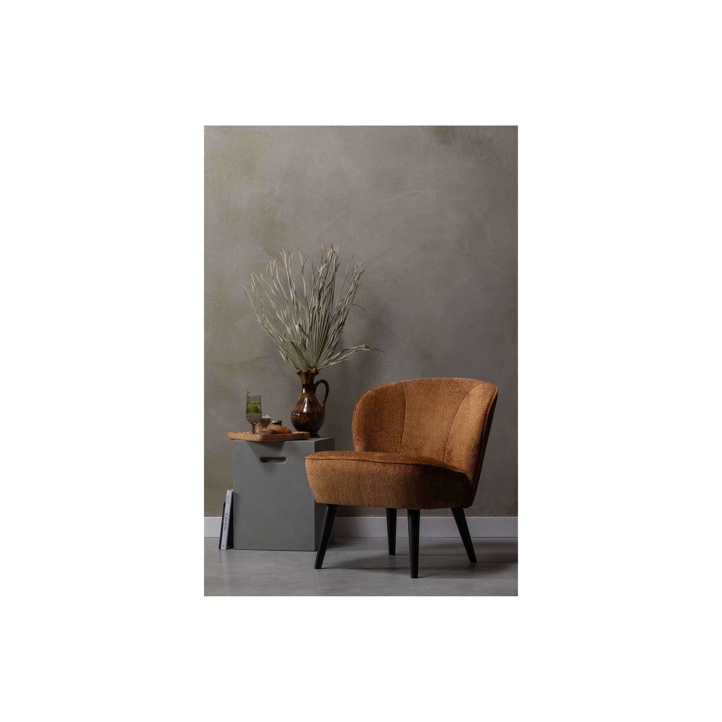 WOOOD Sara fauteuil cognac