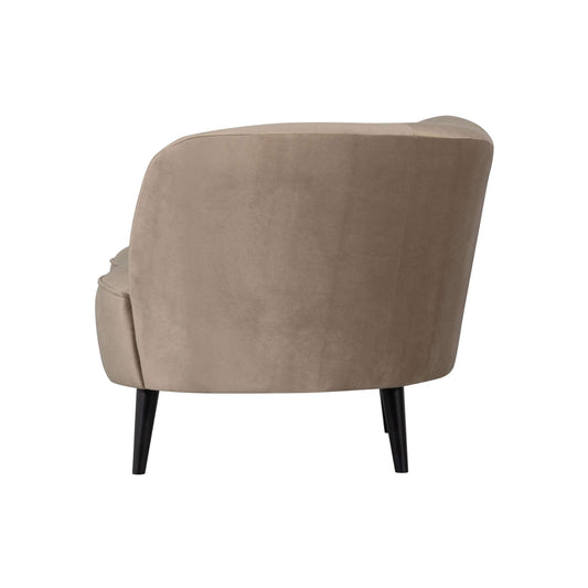 WOOOD Sara lounge fauteuil fluweel rechts khaki