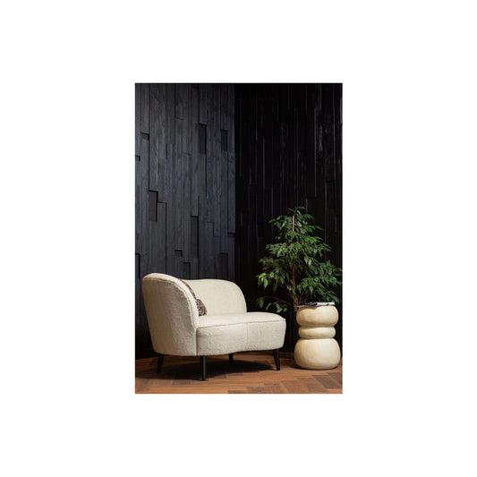 WOOOD Sara lounge fauteuil links off white