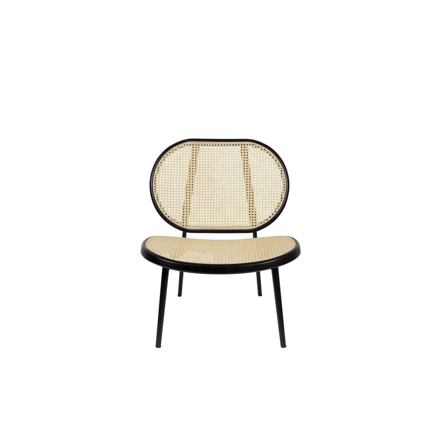 Zuiver Spike fauteuil zwart/naturel