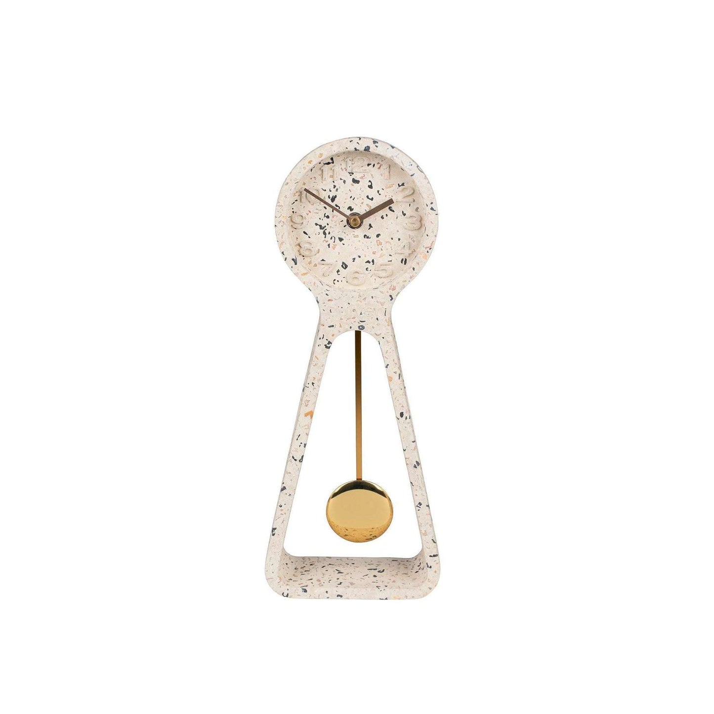 Zuiver klok pendulum time terrazzo wit 14,5 x 6 x 38 cm