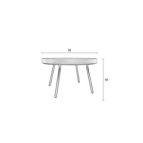 Zuiver salontafel eiken tray Ø78 x 45 cm