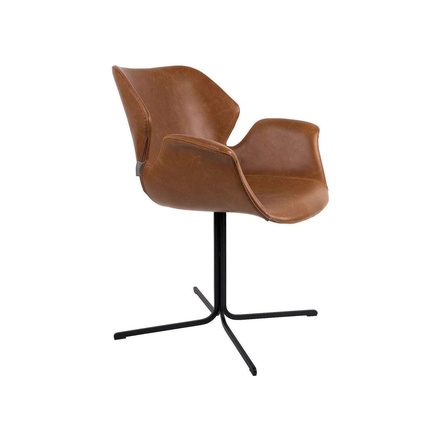Zuiver stoel met armleuningen nikkill bruin 62 x 66 x 80 cm