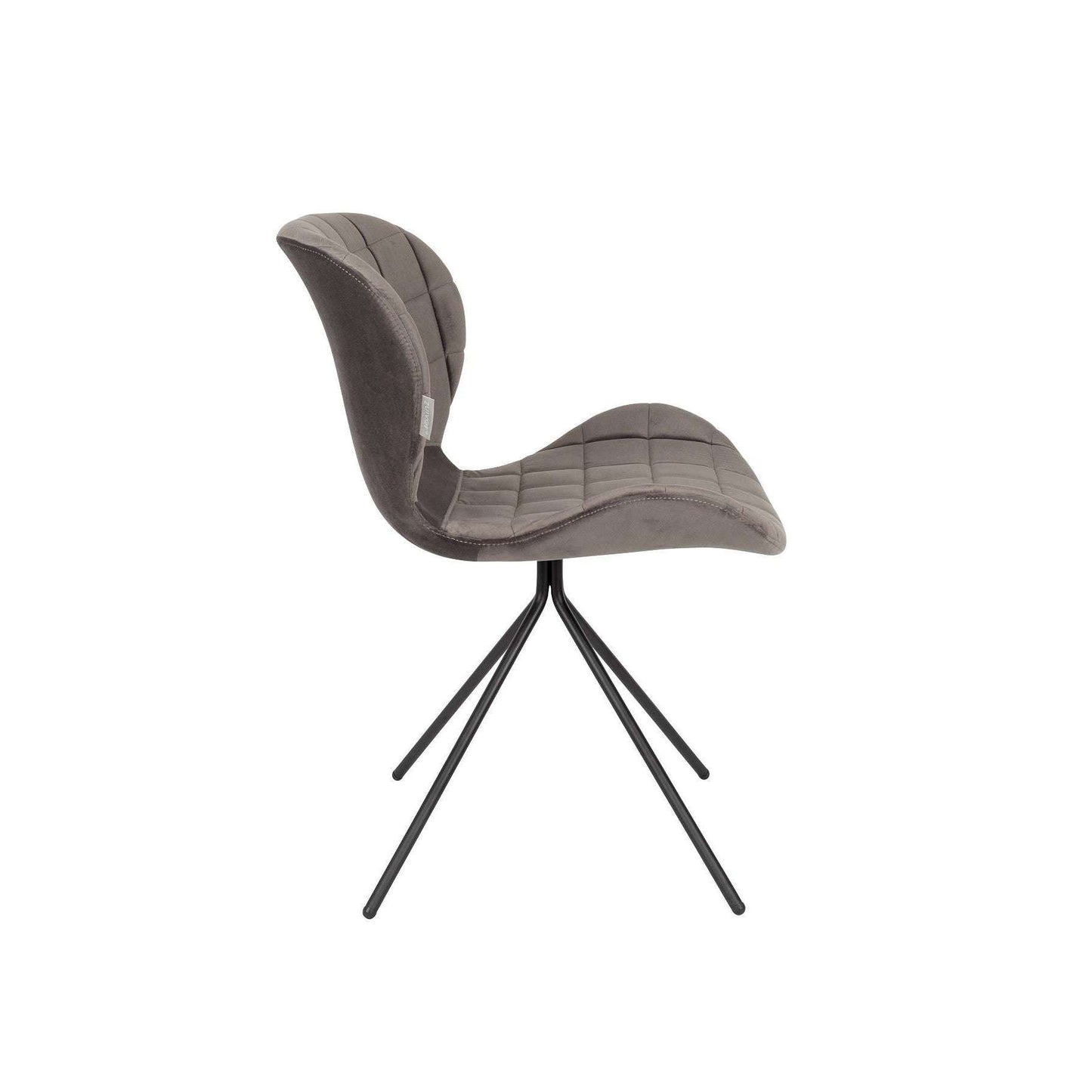 Zuiver stoel omg velvet grijs 56 x 51 x 80 cm