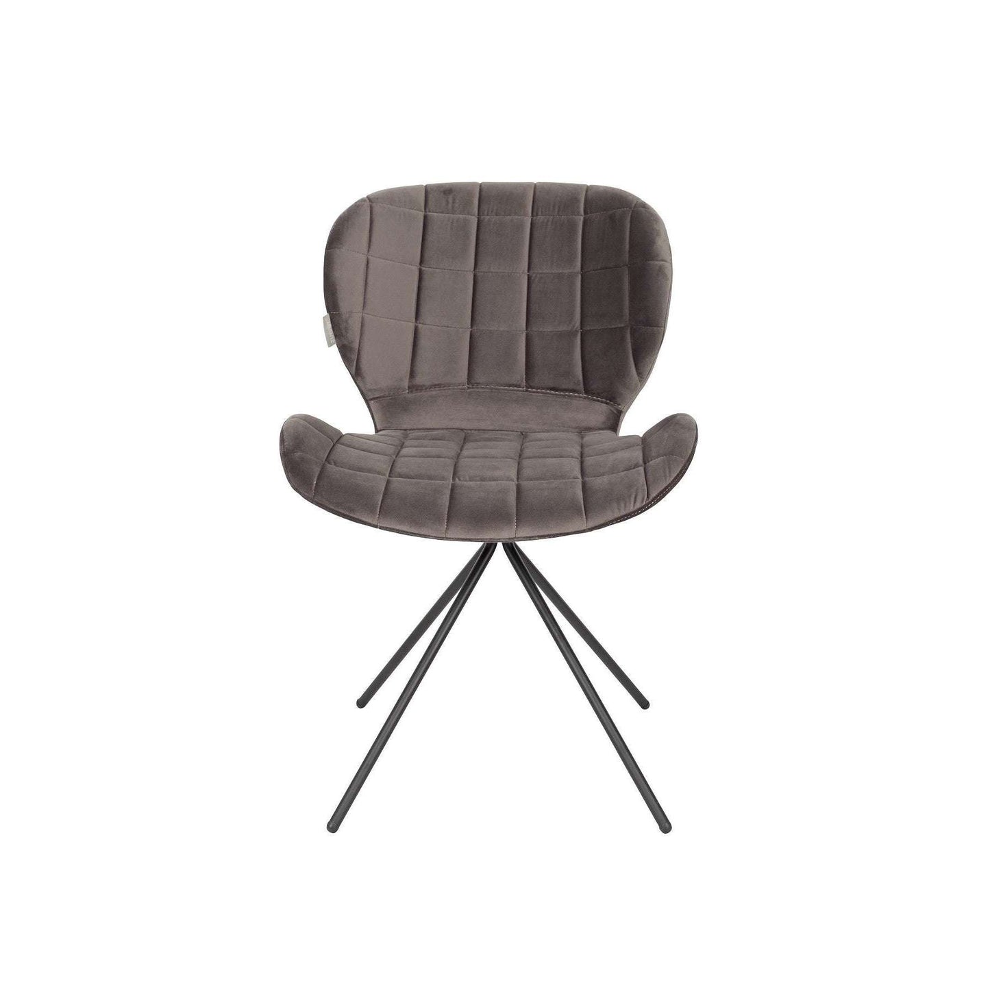 Zuiver stoel omg velvet grijs 56 x 51 x 80 cm