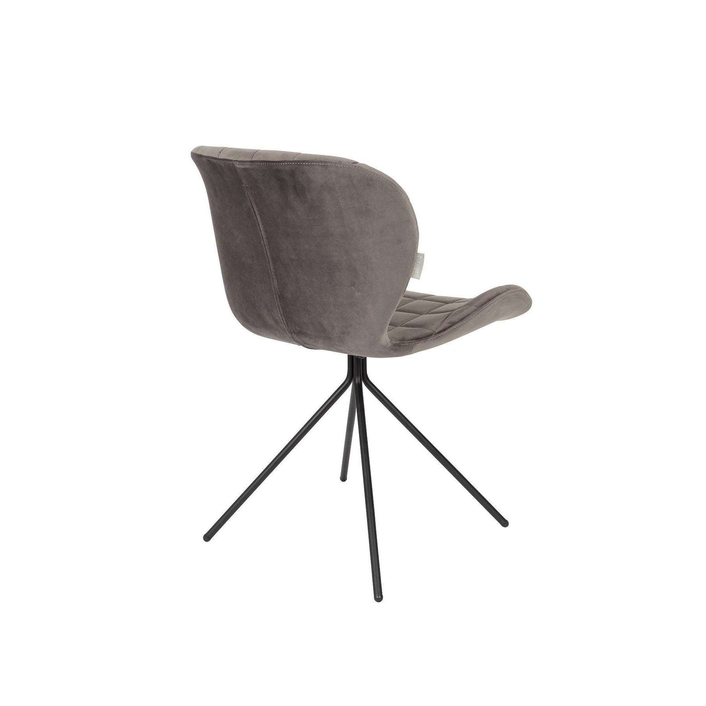 Zuiver stoel omg velvet grijs 56 x 51 x 80 cm