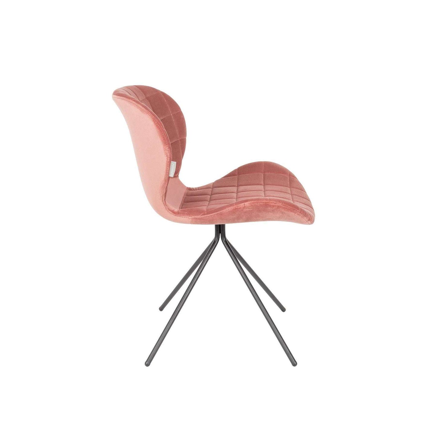 Zuiver stoel omg velvet oud roze 56 x 51 x 80 cm