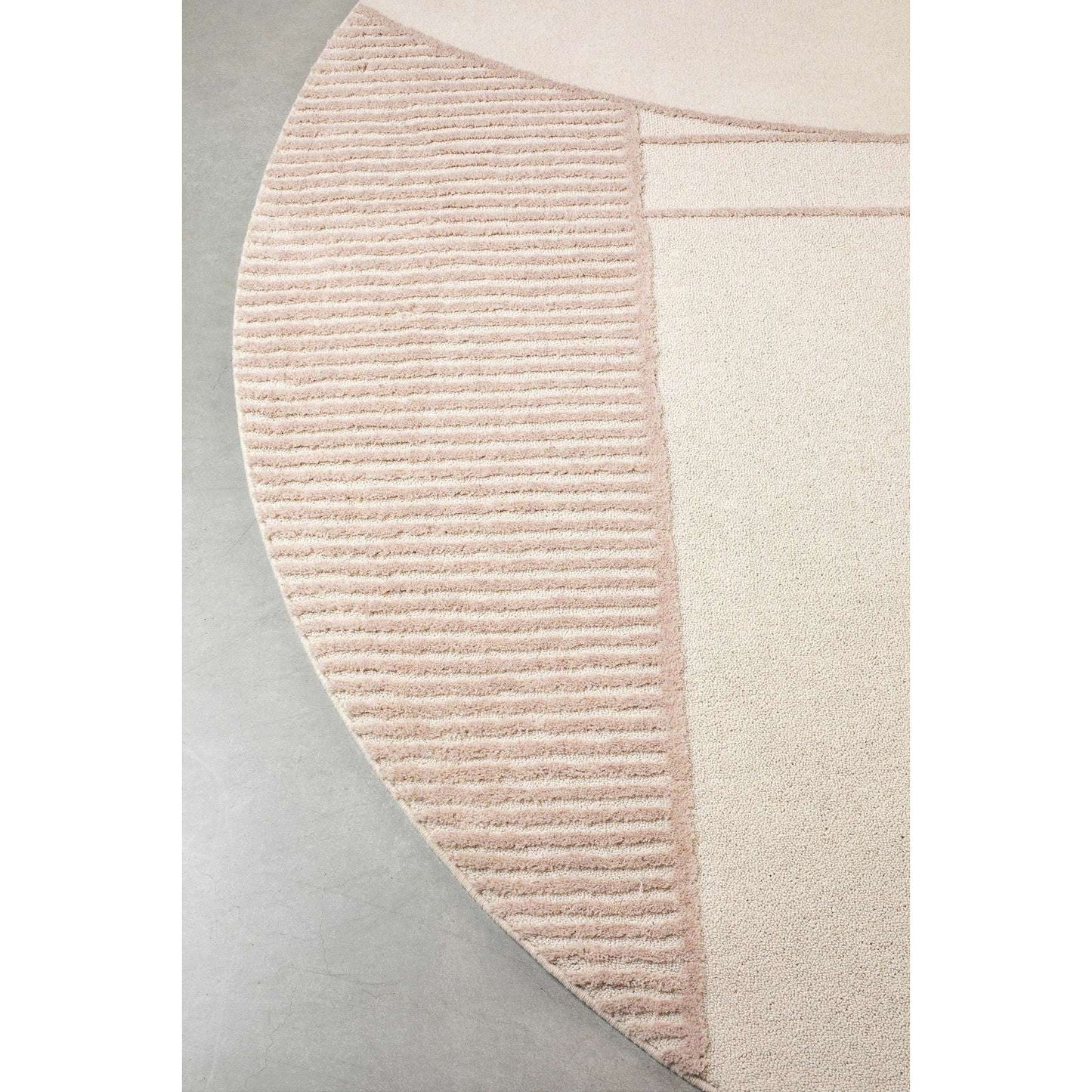 Zuiver vloerkleed bliss  natural/roze Ø240 x  1,3 cm