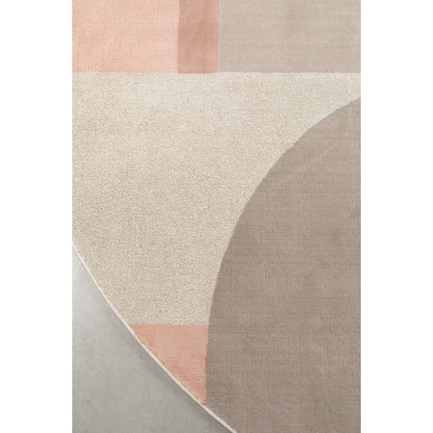 Zuiver vloerkleed hilton  grijs/roze Ø240 x  1,05 cm