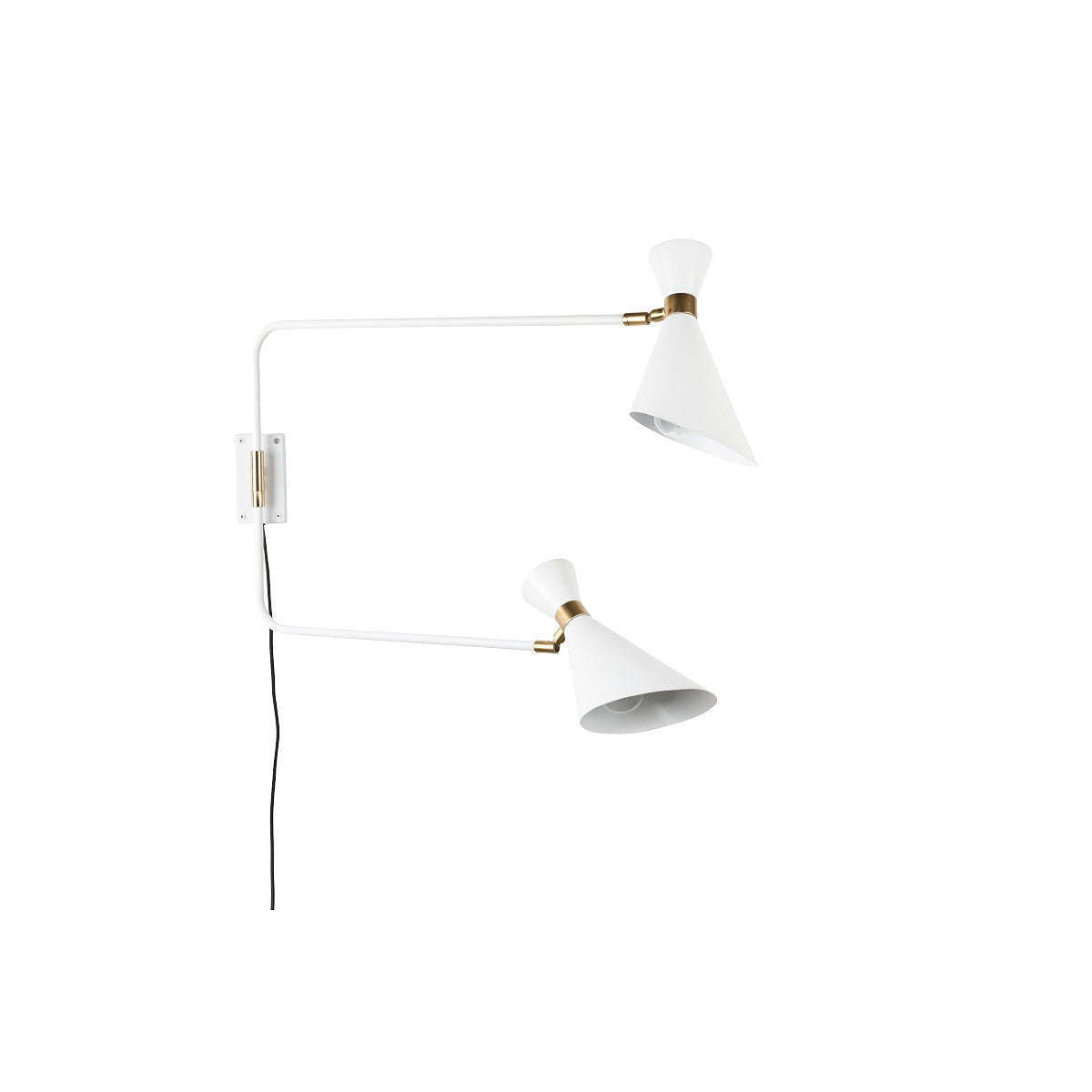 Zuiver wandlamp double shady wit 78 x 14,5 x 60 cm